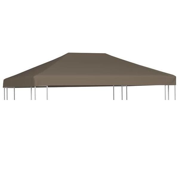 Be Basic Toppduk til paviljong 310g/m² 3x4 m gråbrun