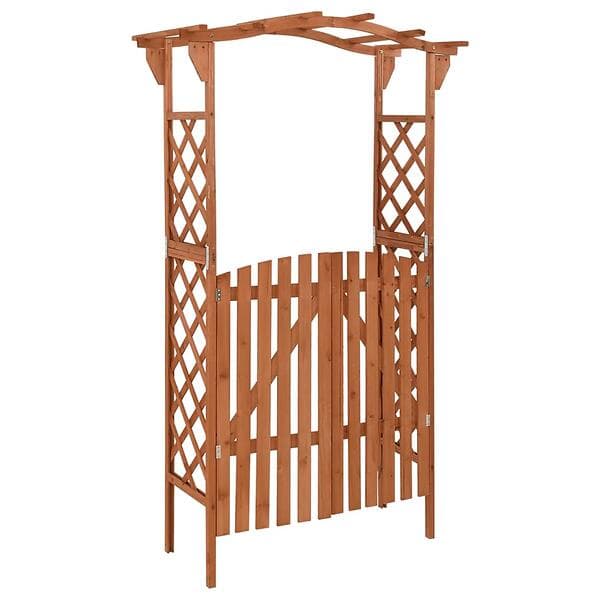 Be Basic Pergola med port 116x40x204 cm heltre gran Brun