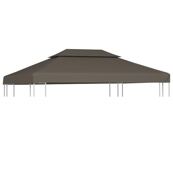 Be Basic Dobbel toppduk til paviljong 310g/m² 4x3 m gråbrun