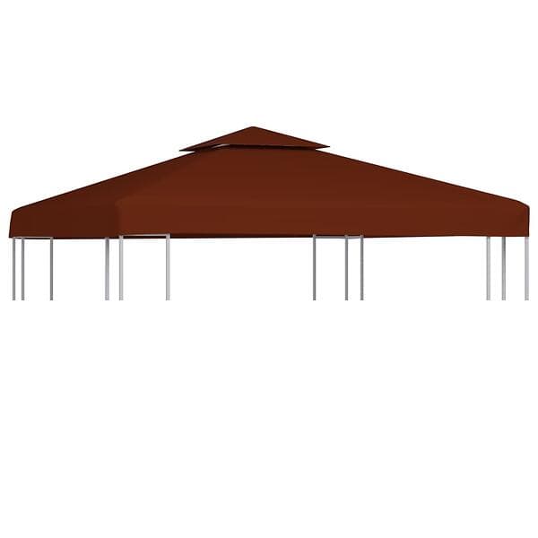 Be Basic Dobbel toppduk til paviljong 310g/m² 3x3 m terrakotta