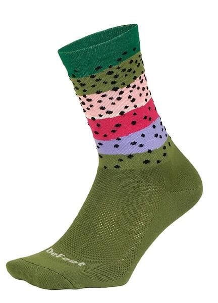 DeFeet Aireator 6" Rainbow Strumpor Grön, Str. S