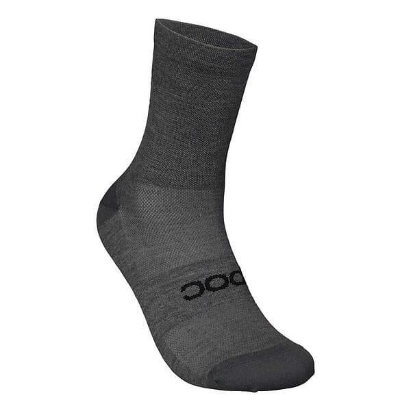 POC Zephyr Merino Mid Strumpor Sylvanite Grey Melange, Str. L