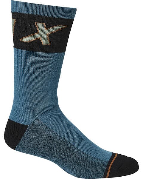 Fox Head Inc 8" Winter Wool Cykelstrumpor Slate Blue, Str. S/M