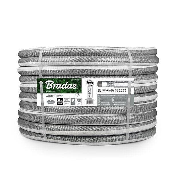 Bradas Puutarhaletku 3/4" 50m NTS WHITE SILVER