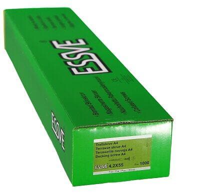 Essve Bandad Trallskruv Classic , Rostfri A4/C5 (4,2x55mm, 1000 st, kartong, PH2)