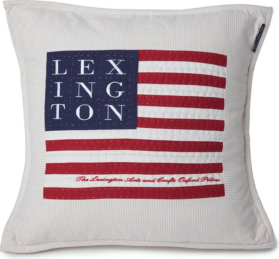 Lexington Logo Art & Crafts Kuddöverdrag Multifärgad, Beige (50x50cm)