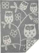 Klippan Yllefabrik Tree Owl Filt Vit, Grå (65x90cm)