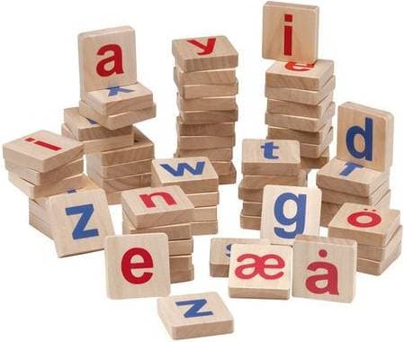 Krea Wooden Magnets Small Letters Scandinavian Alphabet