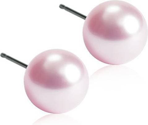 Blomdahl Skin-Friendly Earrings 6mm - Silver/Pearls