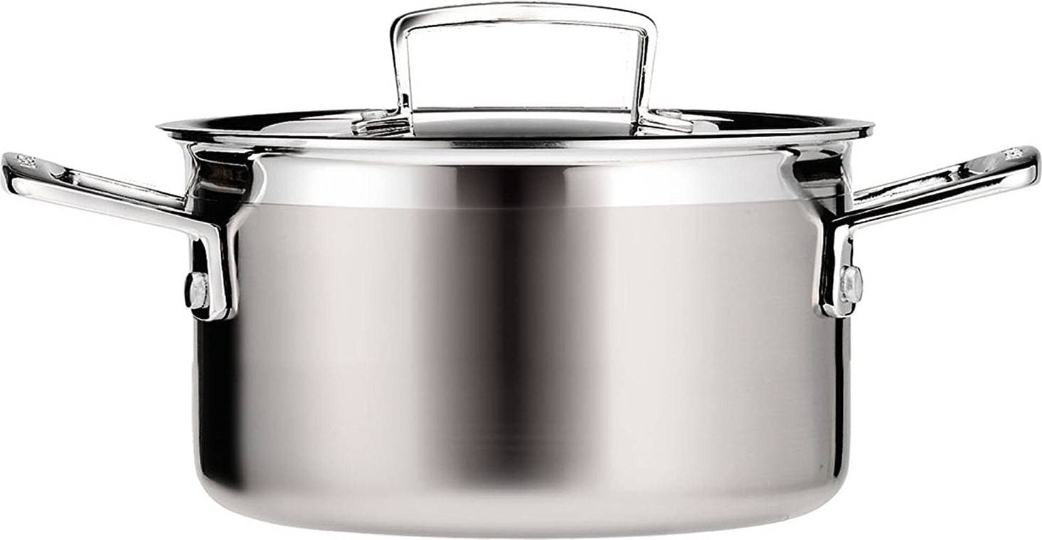 Le Creuset 3 Ply Rostfritt Stål Deep med lock 2.3 L 18 cm