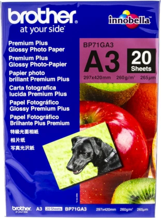 Brother BP71GA3 Glossy A3 260g/m² 20st