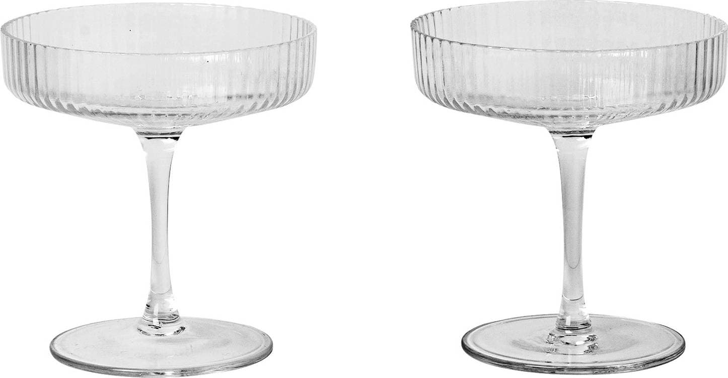 ferm LIVING Ripple Champagneglas 15cl 2st
