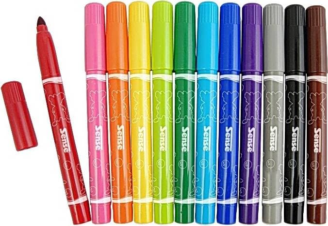 Sense Jumbo Fiber Pens 12-pack