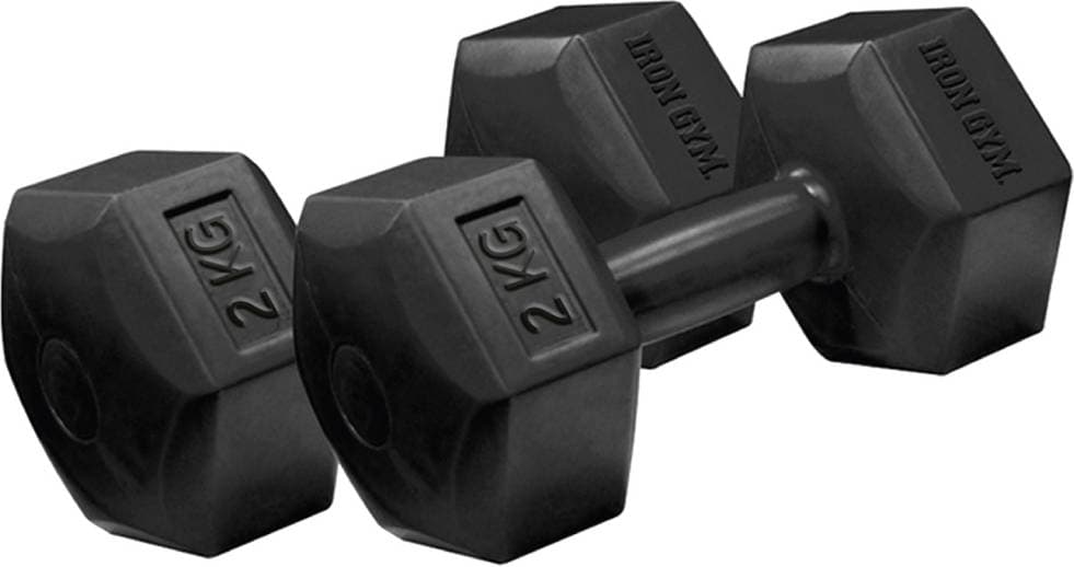 Iron Gym Fixed Hex Dumbbells 2x2kg