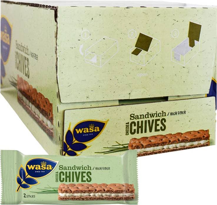 Wasa Sandwich Cheese & Chives 37g 24pack