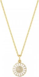 Georg Jensen Daisy Pendant Necklace - Gold/Diamonds/White
