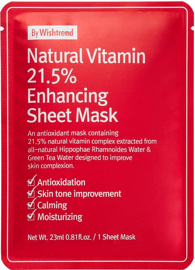 By Wishtrend Natural Vitamin 21.5 Enhancing Sheet Mask 23ml