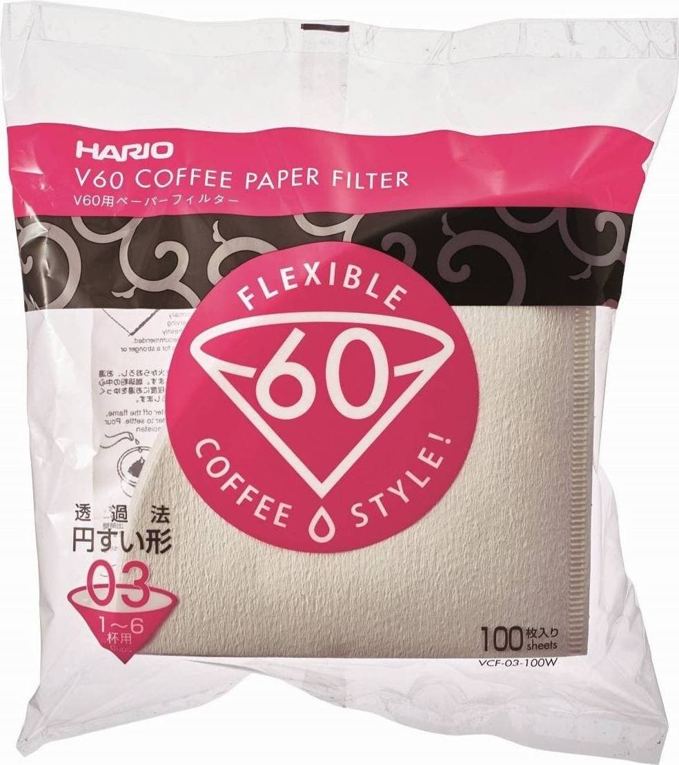 Hario V60-03 Coffee Filters 100 pcs White