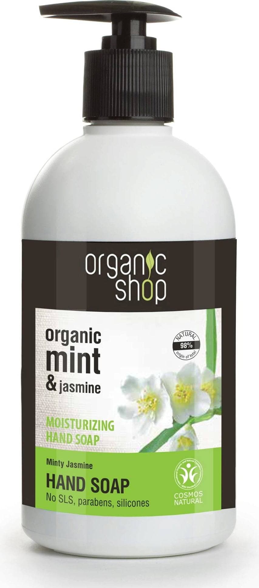 Organic Shop Minty Jasmine Moisturising Hand Soap 500ml