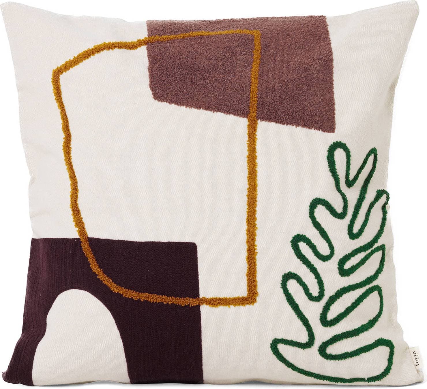 ferm LIVING Mirage Leaf Komplett dekorationskudde Vit (50x50cm)