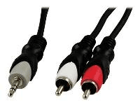 Deltaco 3.5 mm - 2RCA M-M 3m
