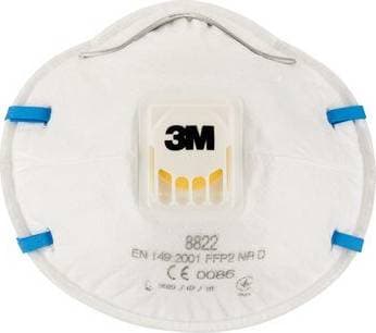 3M Hand Sanding & Power Tool Respirator 8822 FFP2 Valved 3-pack