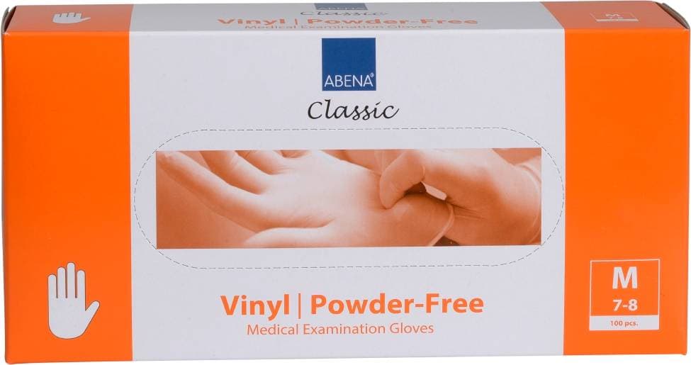 Abena Classic Vinyl Powder-Free Disposable Gloves 100-pack