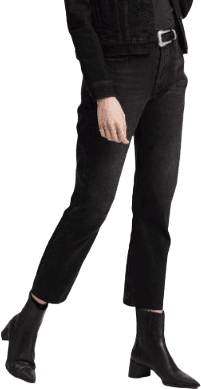 Levi's 501 Crop Jeans - Black Heart