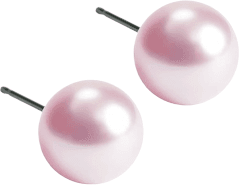 Blomdahl Skin-Friendly Earrings 8mm - Silver/Pearls