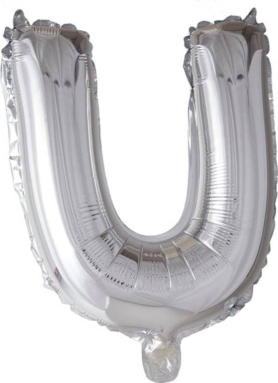 Hisab Joker Foil Ballon Letter U Silver