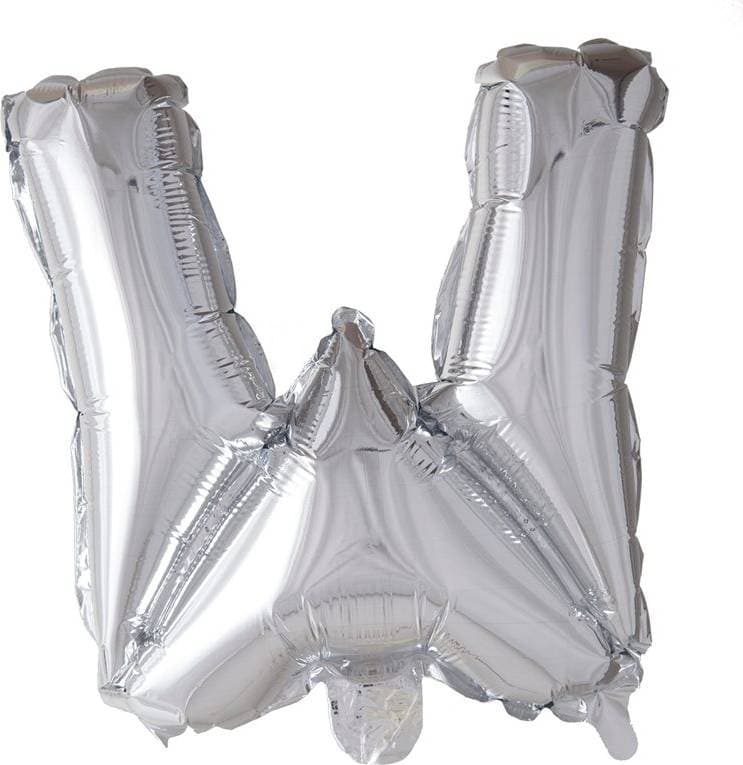 Hisab Joker Foil Ballon Letter W Silver