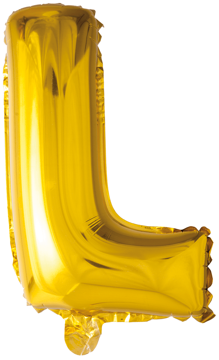 Hisab Joker Foil Ballon Letter L Gold