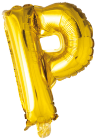 Hisab Joker Foil Ballon Letter P Gold