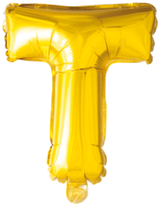 Hisab Joker Foil Ballon Letter T Gold