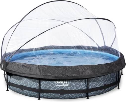 Exit Toys Round Stone Pool Ø3.6x0.76m