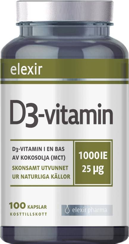 Elexir Pharma D3-Vitamin 1000 IE 100 st