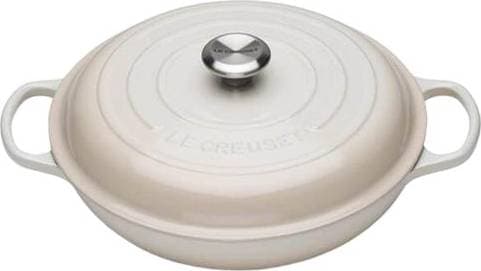 Le Creuset Meringue Signature Cast Iron Round med lock 3.5 L 30 cm