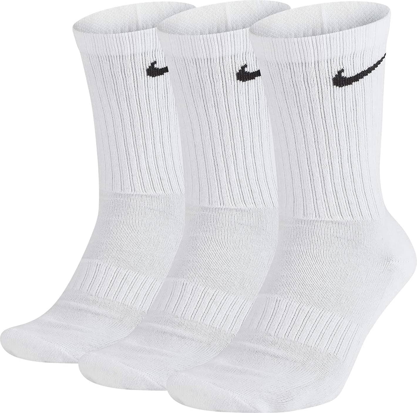 Nike Everyday Cushioned Training Crew Socks 3-pack - White/Black