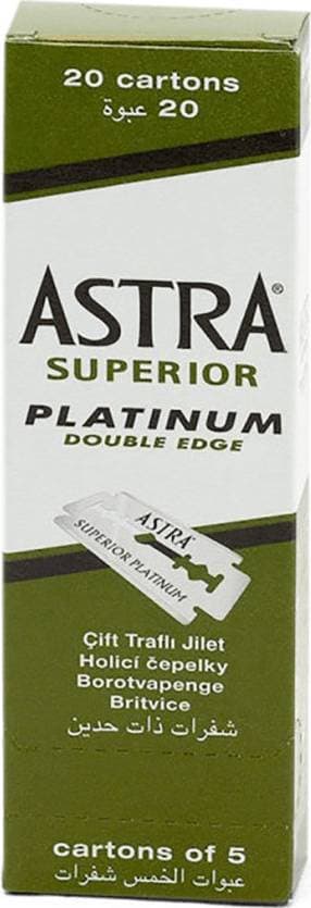 Astra Superior Platinum Double Edge Razor Blades 100-pack