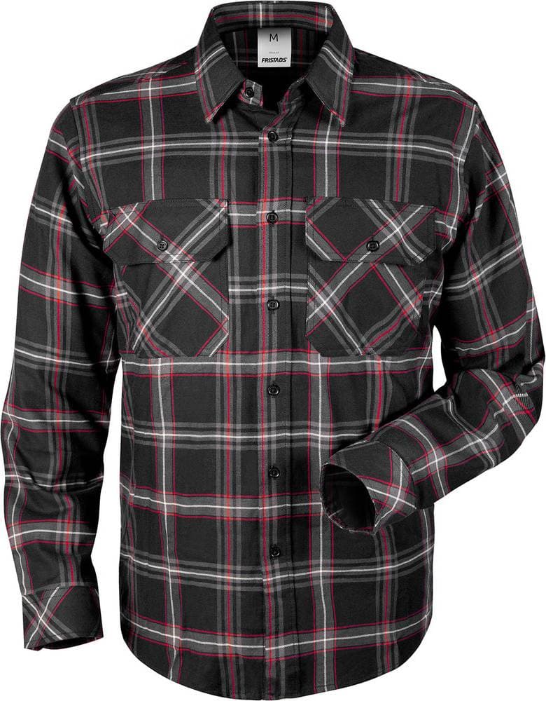 Fristads Kansas 7421 MSF Flannel Shirt - Black