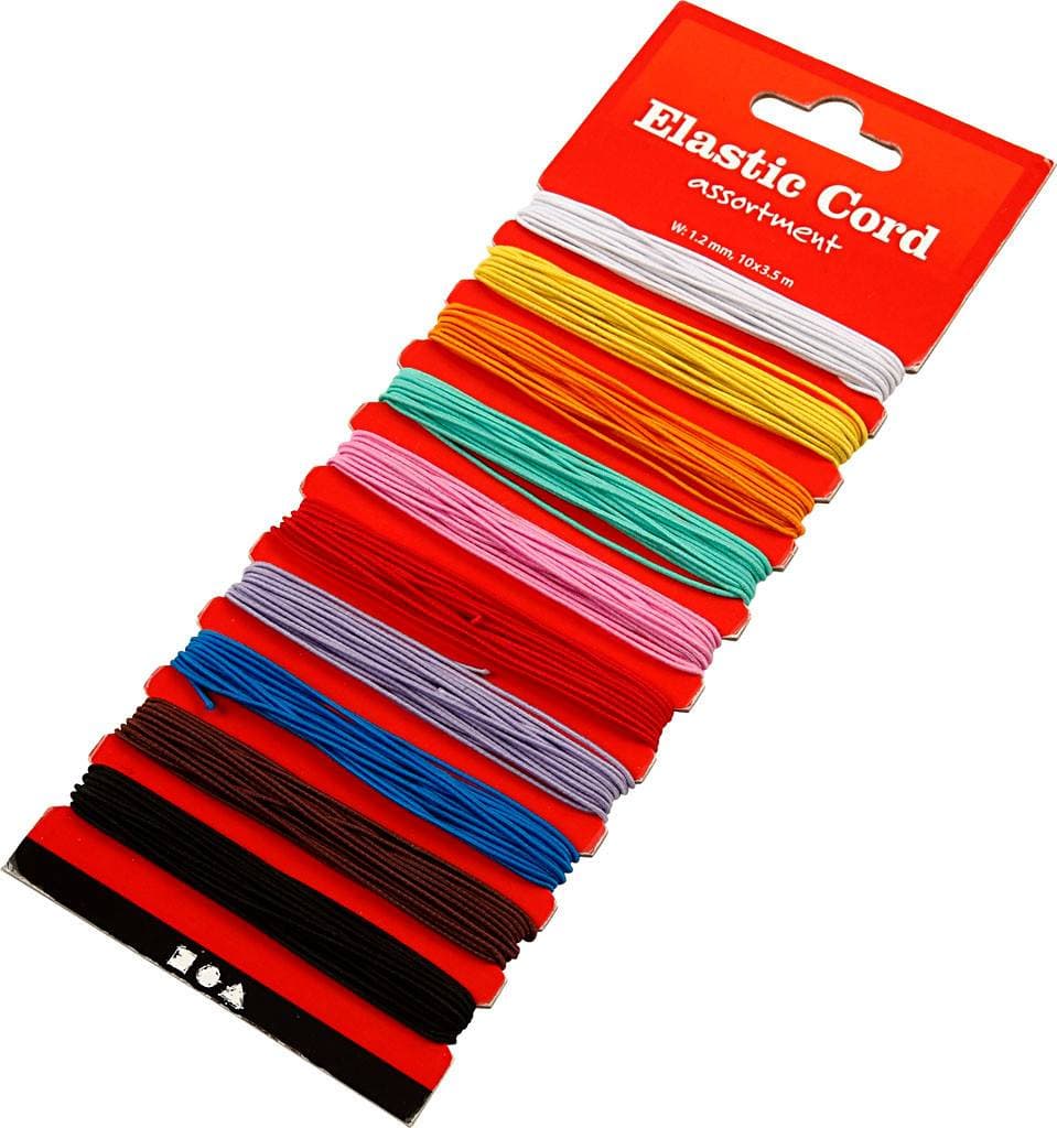 Creotime Elastic Cord Assortment 1mm 10x3.5m