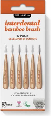 The Humble Co. Bamboo Interdental Brush 0.45mm 6-pack