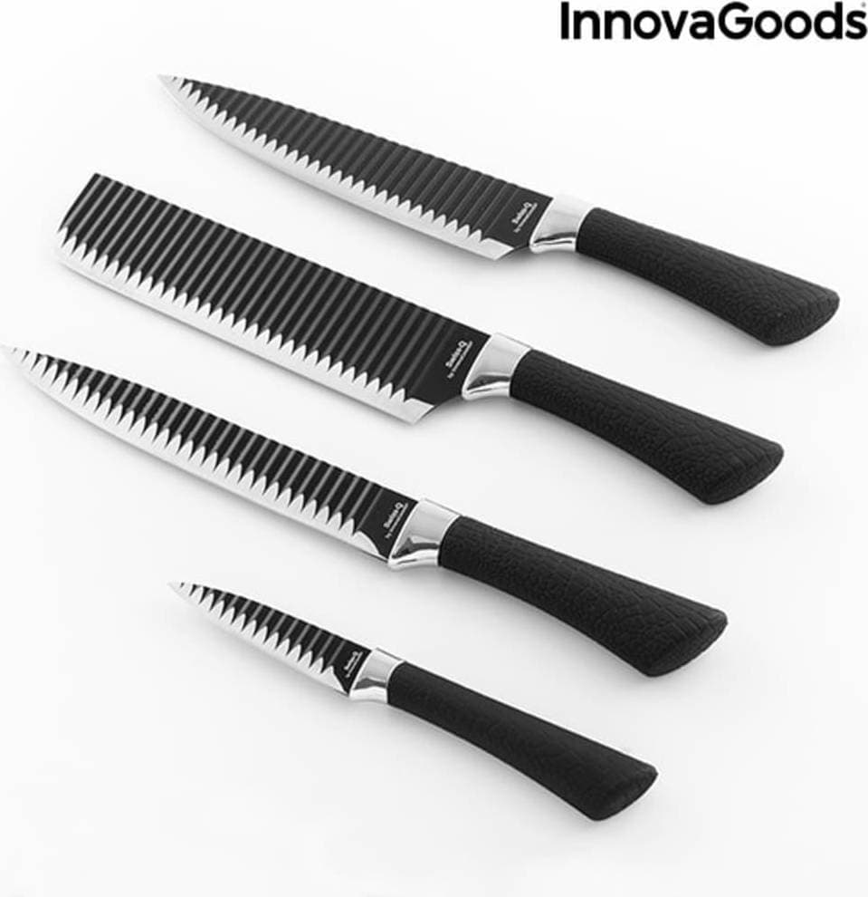 InnovaGoods Swiss Q Namiutsu Black Shark V0101019 Kockkniv, Filékniv, Grönsakskniv, Allkniv