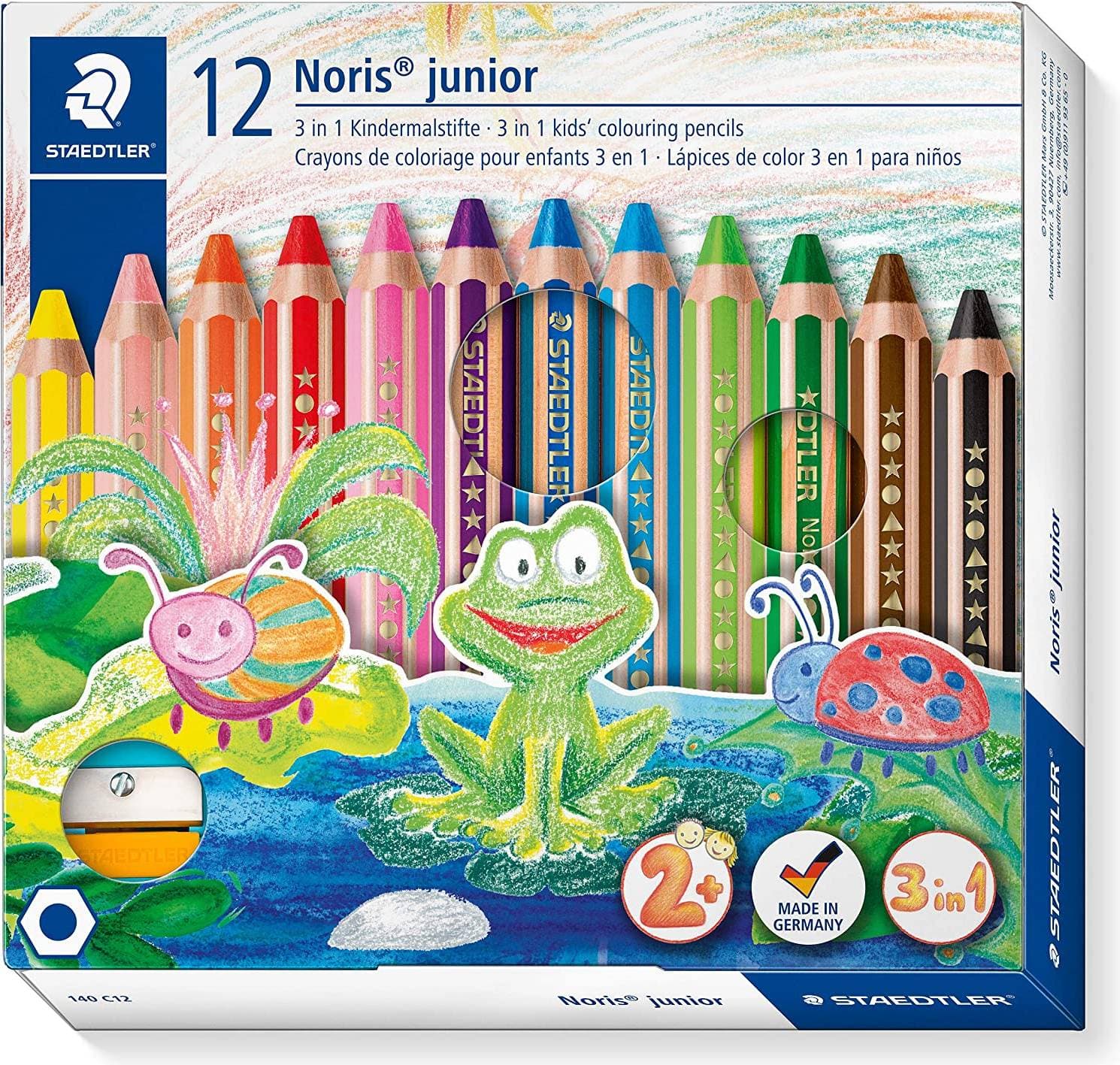 Staedtler Noris junior 140 3 in 1 kids' Colouring Pencil 12-pack