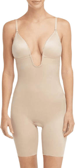 Björn Borg Suit Your Fancy Plunge Low-Back Mid-Thigh Bodysuit - Beige Beige