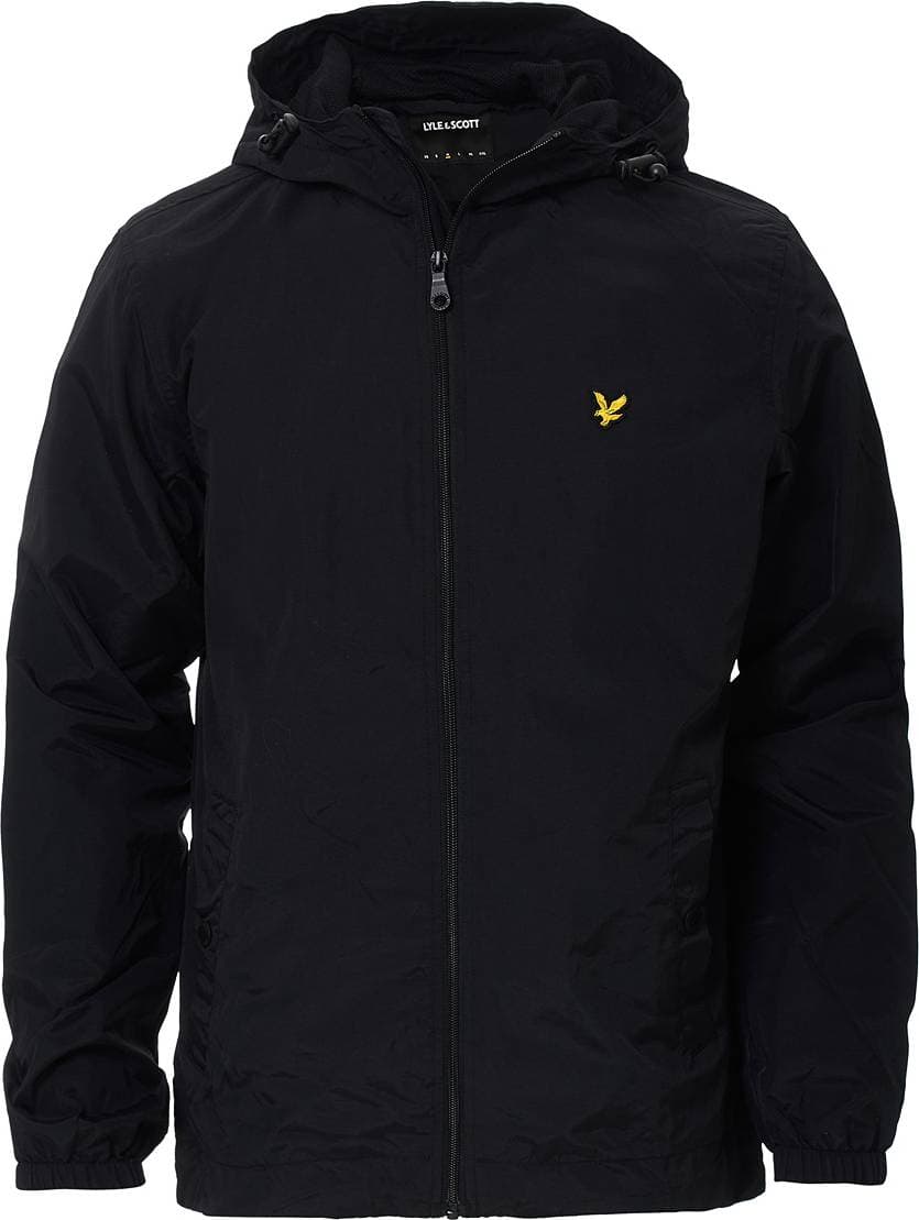 Lyle & Scott Zip Through Hooded Jacket - Jet Black