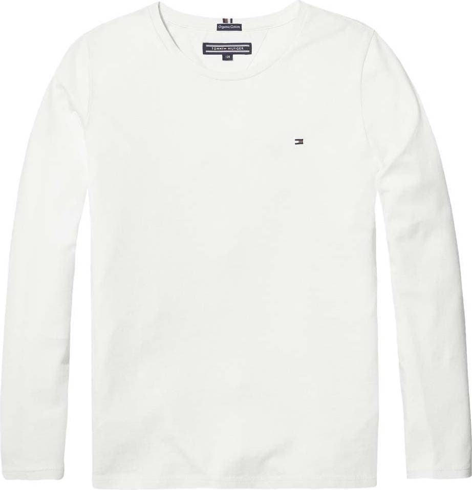 Tommy Hilfiger Basic C Neck Knit - Bright White (KG0KG03706)