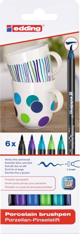 Edding 4200 Porcelain Brush Pen 6-pack