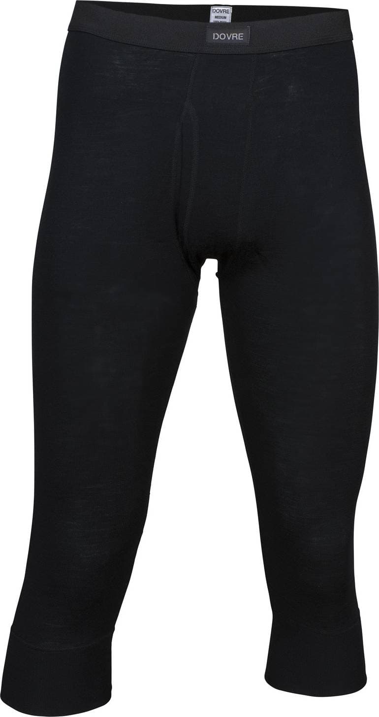 Dovre Wool Three Quarter Long Johns - Black
