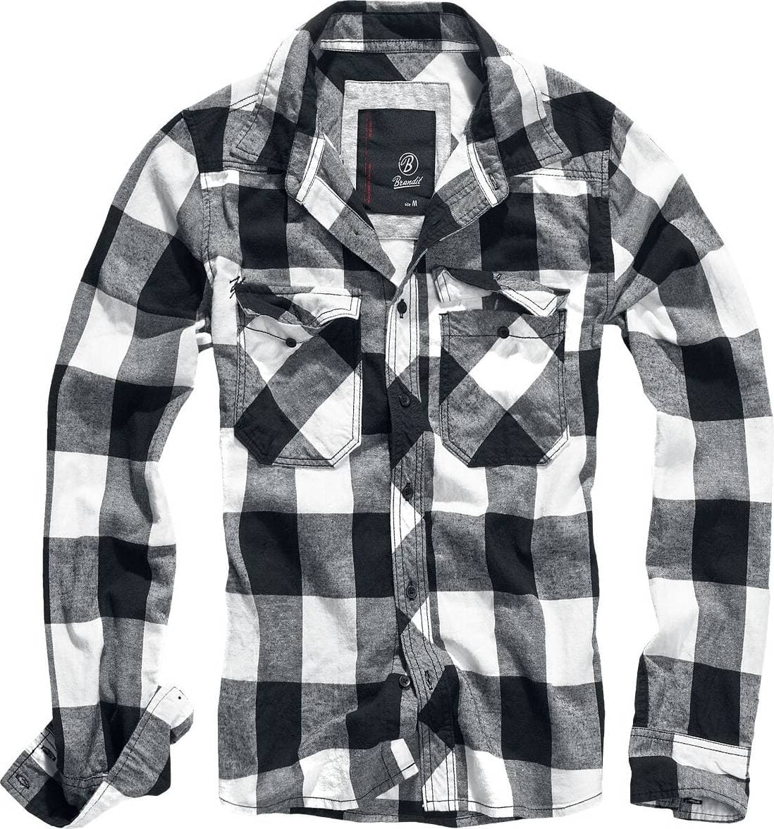 Brandit Checkered Shirt - Black/White